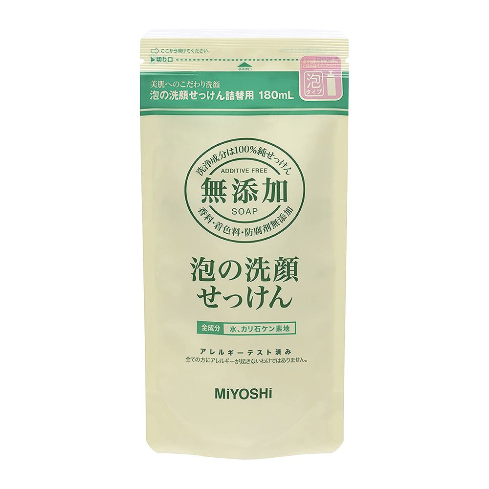 MIYOSHI 無添加 日本  泡沫洗顏慕絲補充包180ml