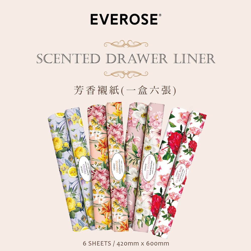 Everose 愛芙蓉 白麝香 芳香襯紙 (6張入)