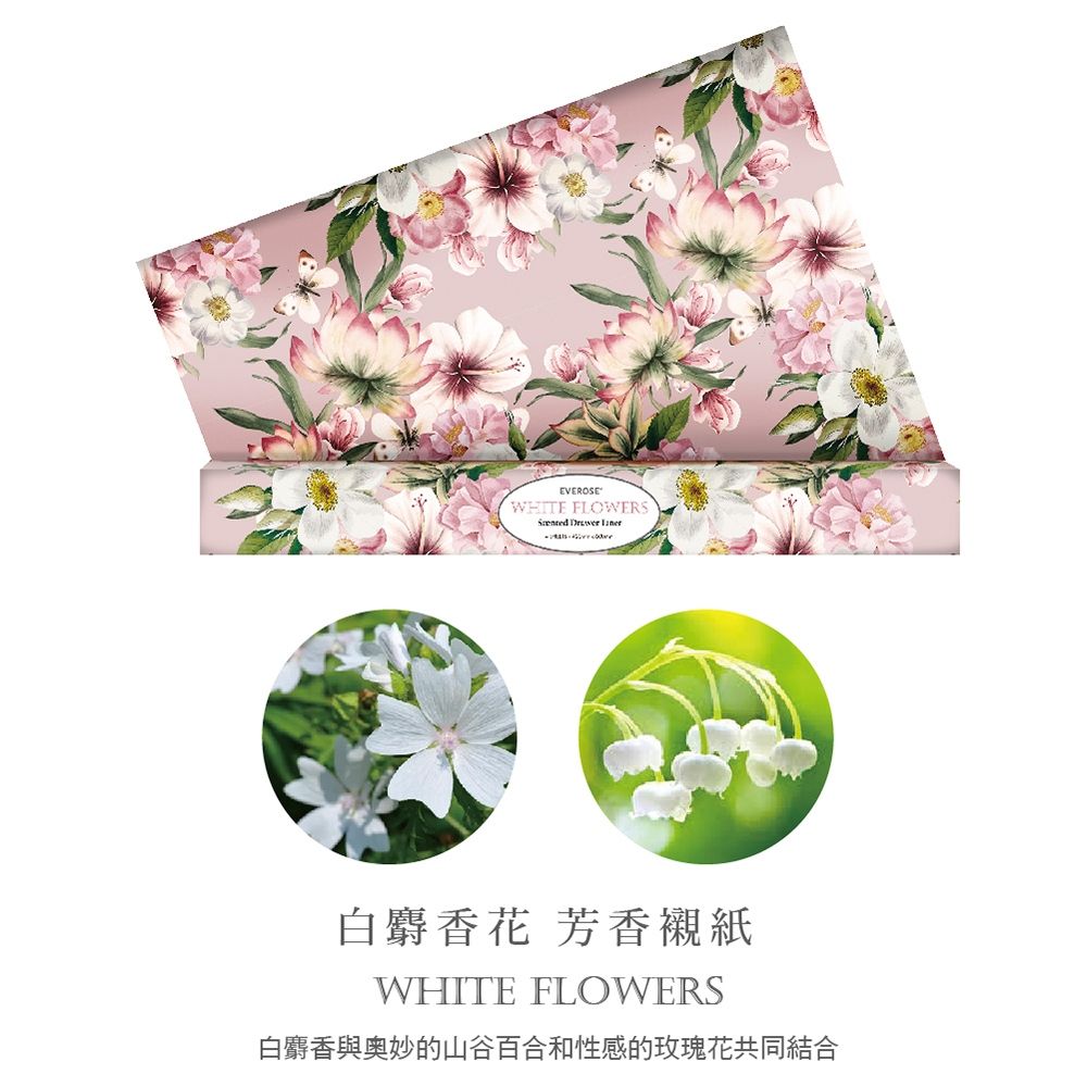 Everose 愛芙蓉 白麝香 芳香襯紙 (6張入)