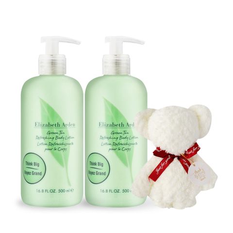 ARDEN 雅頓 綠茶身體乳雙瓶組(500mlX2)-送小熊毛巾-尾牙新年禮品