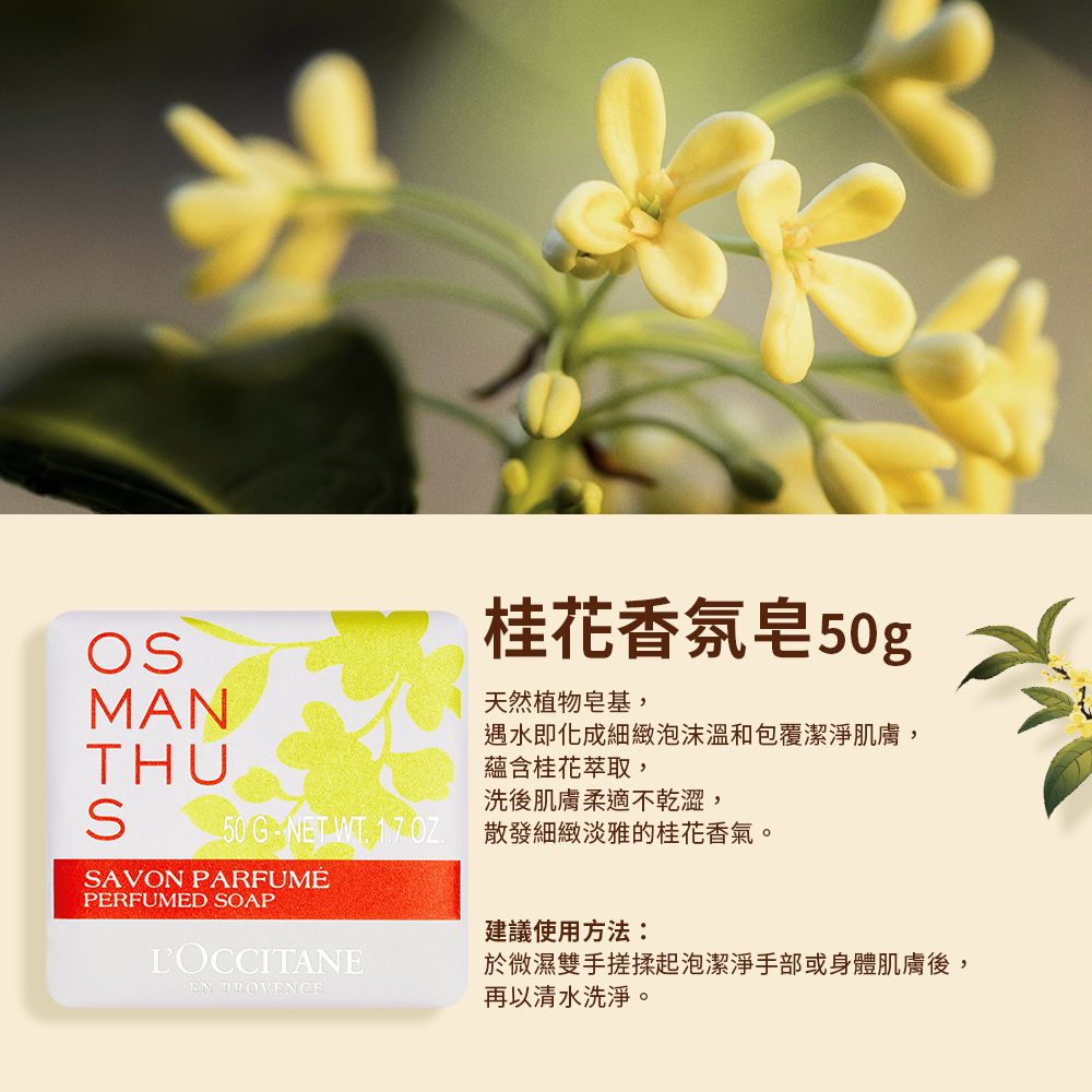 L'OCCITANE 歐舒丹 【LOCCITANE】桂花香氛皂50g