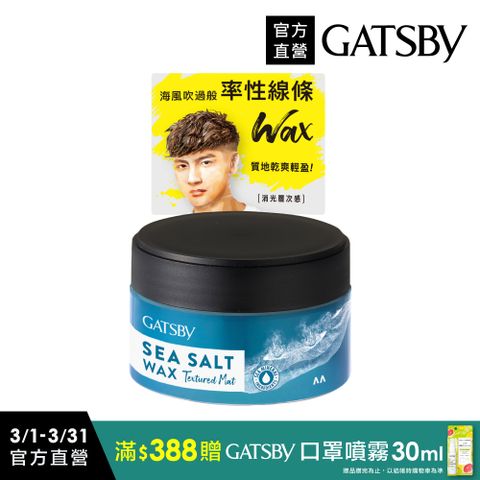 GATSBY 海鹽消光髮蠟(紋理線條)80g