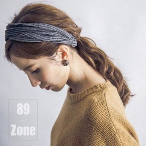 89zone 韓版時尚小清田園碎花髮帶