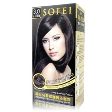 SOFEI 舒妃 -草本護髮染髮霜-何首烏_3.0自然黑褐 50G+75G+5ML