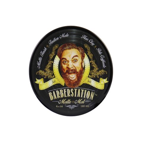 BARBERSTATION 巴博士 硬漢髮腊(灰)120ml 原廠公司貨