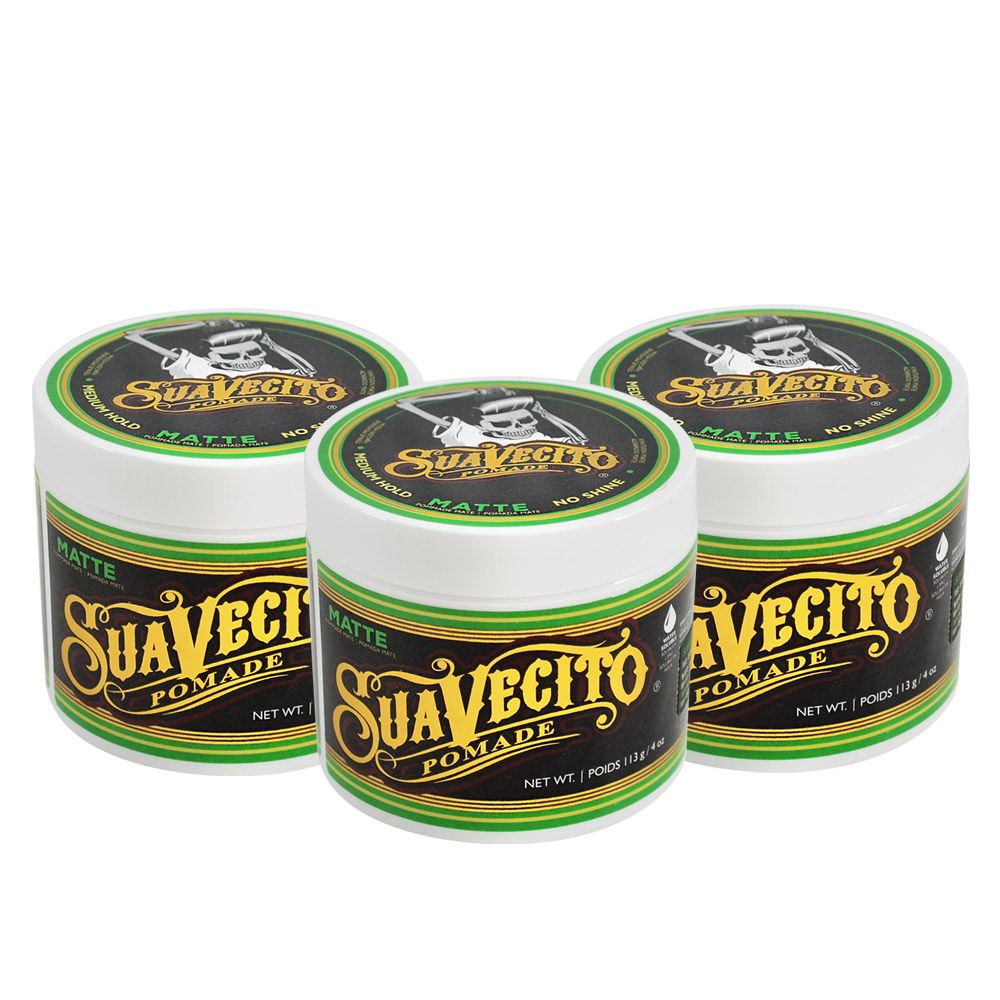 Suavecito 【美國】無光澤水洗式髮油 113g 超值三入組