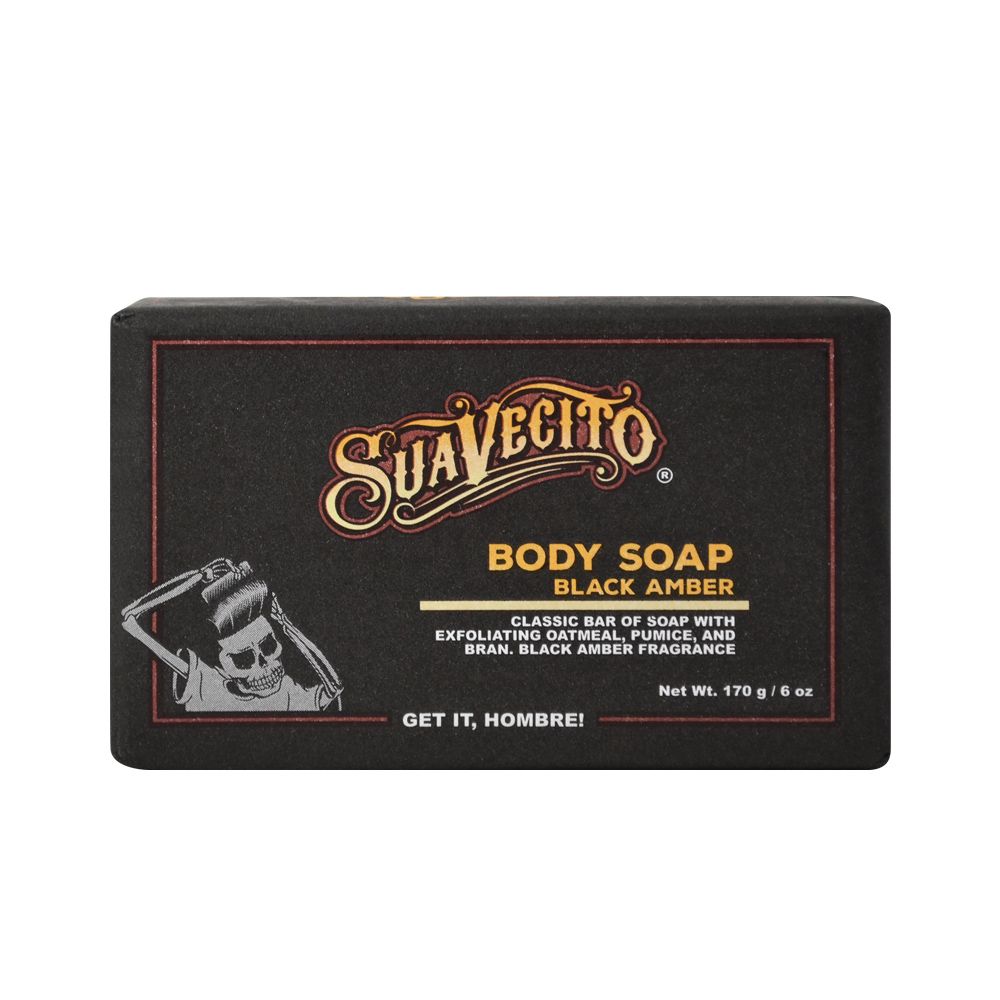 Suavecito 【美國】黑琥珀燕麥保濕沐浴皂 170g Black Amber Body Soap