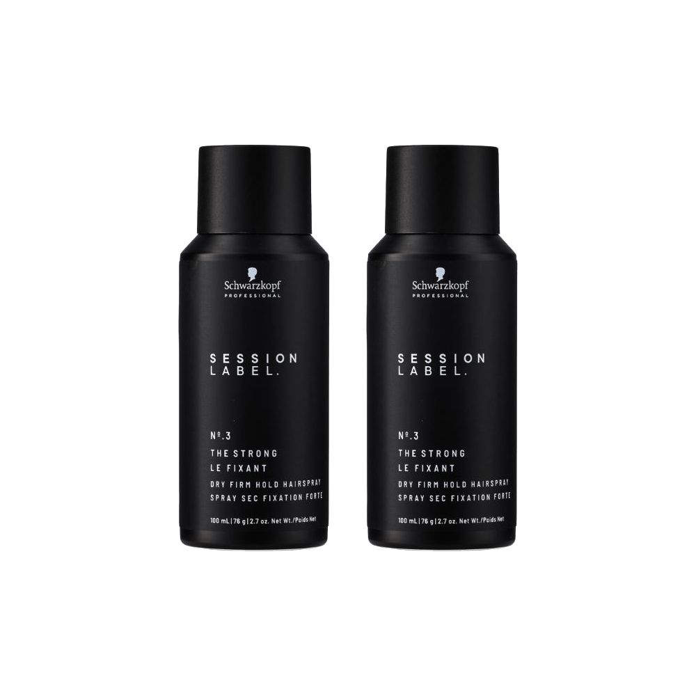 SCHWARZKOPF 施華蔻 (2罐超值組)德國-3號髮型噴霧-蓬鬆塑型100ml/黑罐(持久空氣感黑魔髮定型液,黑颶風專業沙龍髮膠)