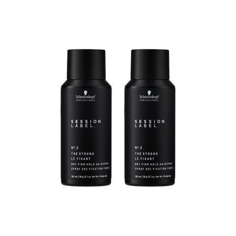 SCHWARZKOPF 施華蔻 (2罐超值組)德國-3號髮型噴霧-蓬鬆塑型100ml/黑罐(持久空氣感黑魔髮定型液,黑颶風專業沙龍髮膠)