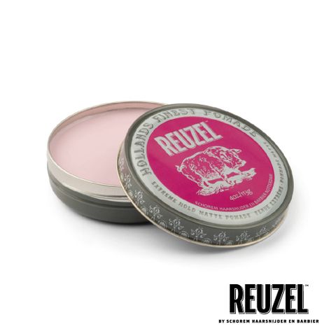 REUZEL 灰豬極強水泥級無光澤髮蠟(粉紅絲帶限定版) 113g
