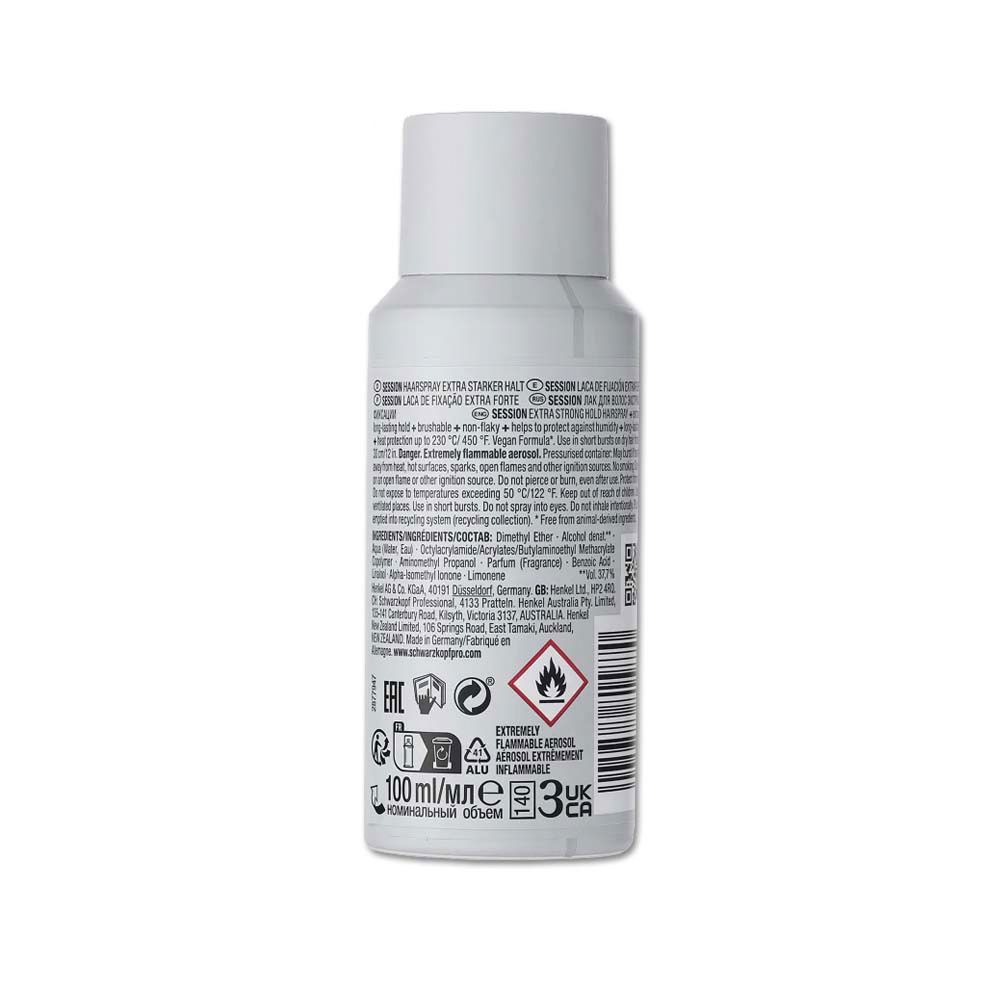 SCHWARZKOPF 施華蔻 德國OSiS+ SESSION極致定型瞬乾持久美髮造型噴霧100ml/消光灰罐