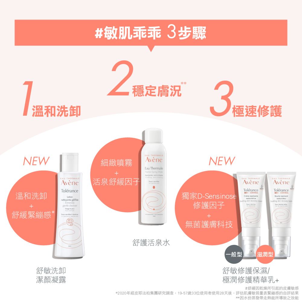 Avene 雅漾 官方直營舒敏洗卸潔顏凝露200ml(2入組)