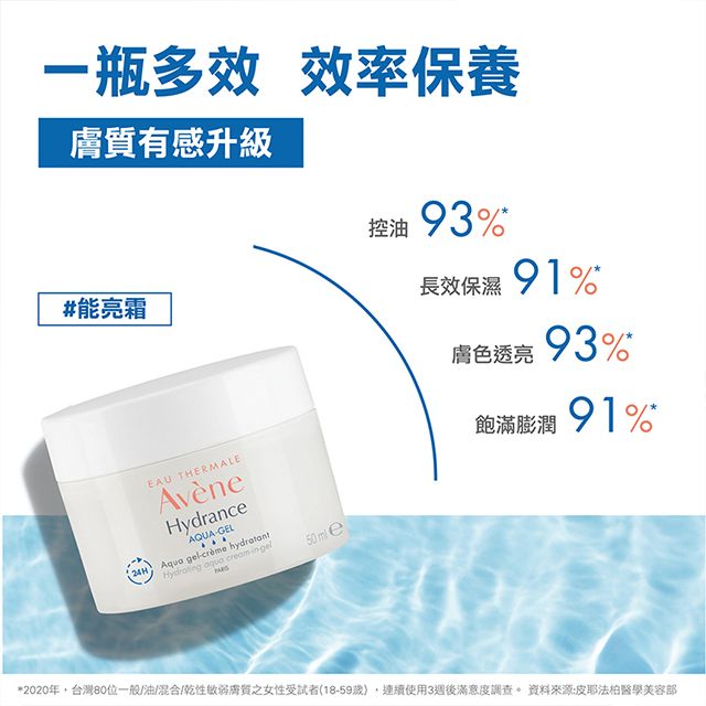 Avene 雅漾   24H保濕水凝霜50ml