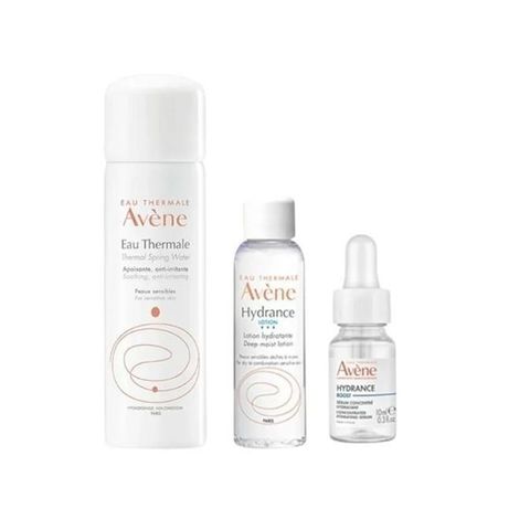 Avene 雅漾 【南紡購物中心】  瞬透保濕精萃體驗組(瞬透保濕精萃10ml+舒護活泉水50ml+玻尿酸精華露25ml)