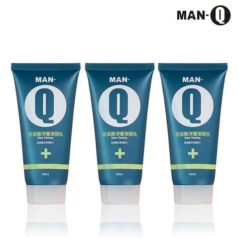 MAN-Q 【南紡購物中心】   胺基酸深層潔顏乳x3入(100ml/入)