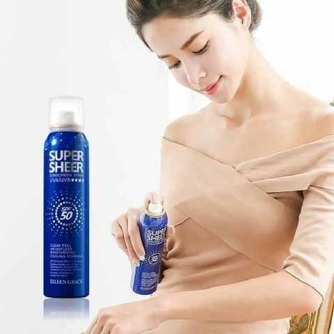 EILEEN GRACE 妍霓絲 【南紡購物中心】  SPF50+防水防曬清爽沁涼噴霧180ml+髮根豐盈沁涼頭皮敷膜 150ml*1入