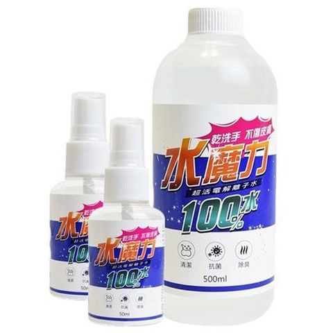 【南紡購物中心】 台灣水魔力超活電解離子水500ml+50ml 噴瓶2入