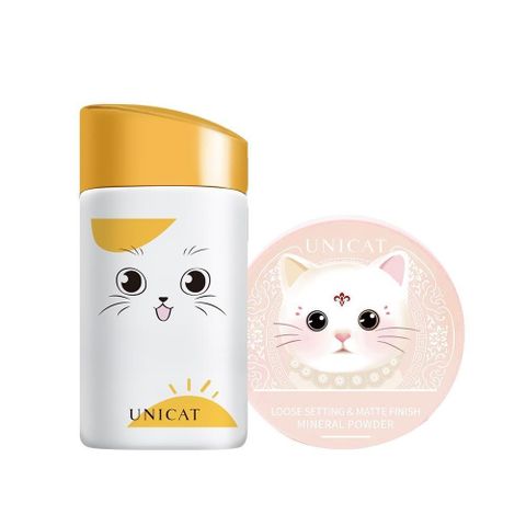 UNICAT 變臉貓 12HR控油定妝蜜粉+輕盈保濕防曬乳50ml SPF50+ ★★★★