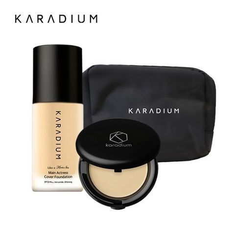 【南紡購物中心】 KARADIUM 防曬無敵遮瑕底妝組