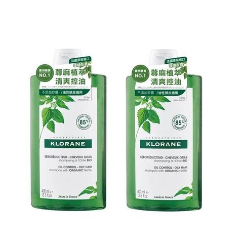 KLORANE 蔻蘿蘭 【南紡購物中心】  控油洗髮精400ML 兩入組合