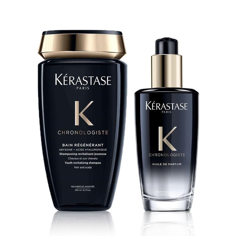 Kerastase 卡詩 【南紡購物中心】  巴黎 黑鑽極萃逆時重升組 髮浴+香氛露