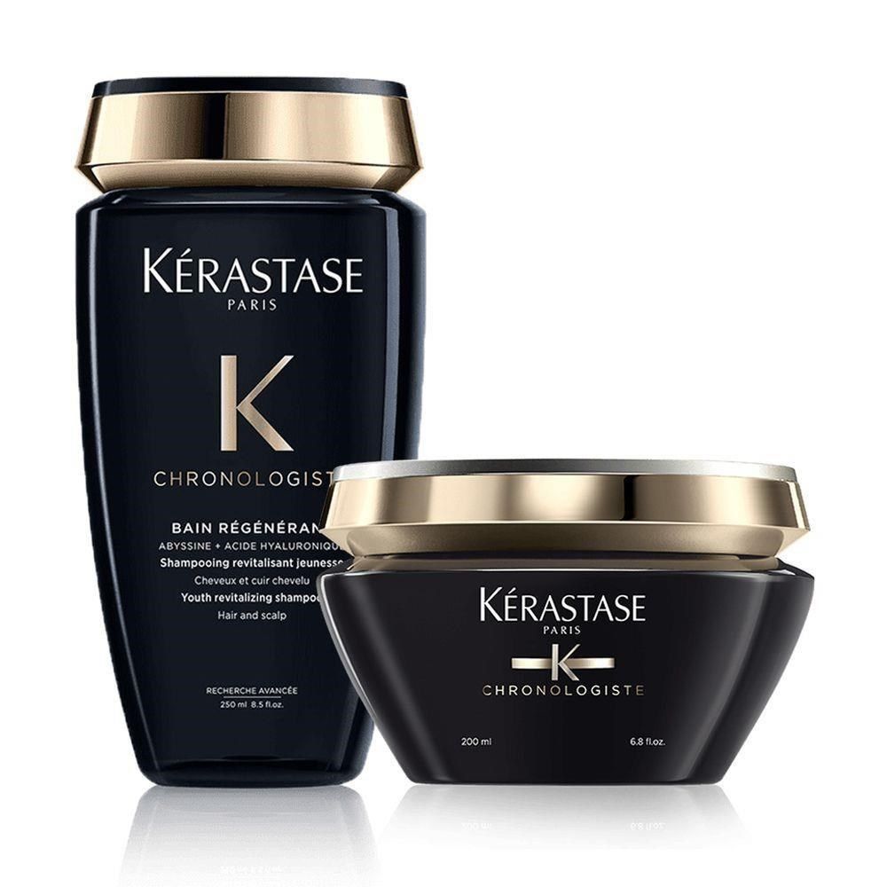 Kerastase 卡詩 【南紡購物中心】  巴黎 黑鑽極萃逆時豐盈組 髮浴+髮膜