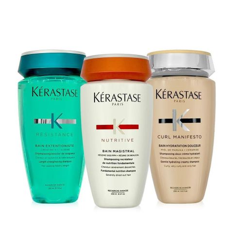 Kerastase 卡詩 【南紡購物中心】  巴黎髮浴 250ml 多款可選(安息香/捲髮/煥髮彈韌)