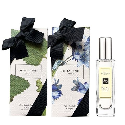 Jo Malone 手繪花盒限定版古龍水 30ml (鼠尾草與海鹽/藍風鈴)