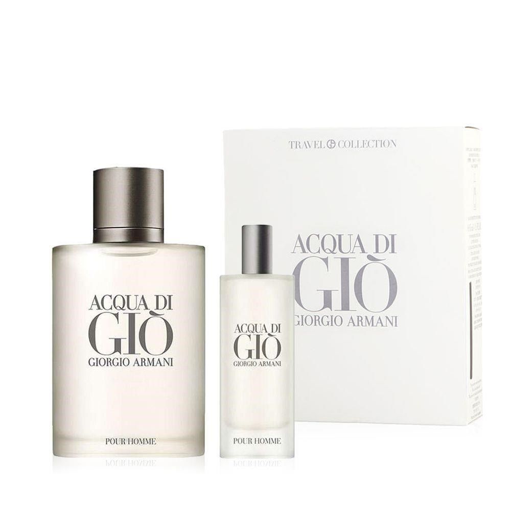 ARMANI 亞曼尼 【南紡購物中心】 Giorgio   寄情水男性香水禮盒淡香水15ml+100ml