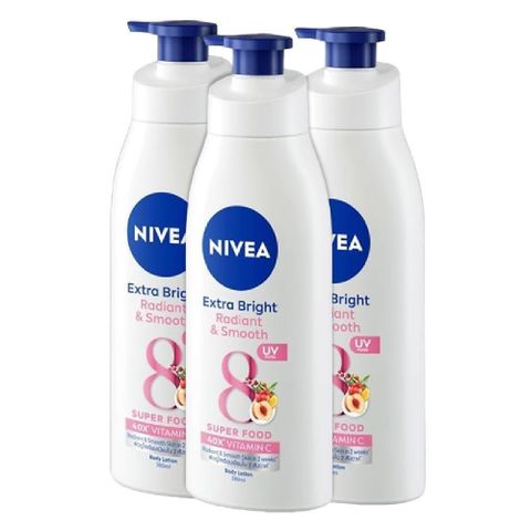 NIVEA 妮維雅 【南紡購物中心】   亮白極致嫩膚乳液380mlx3入