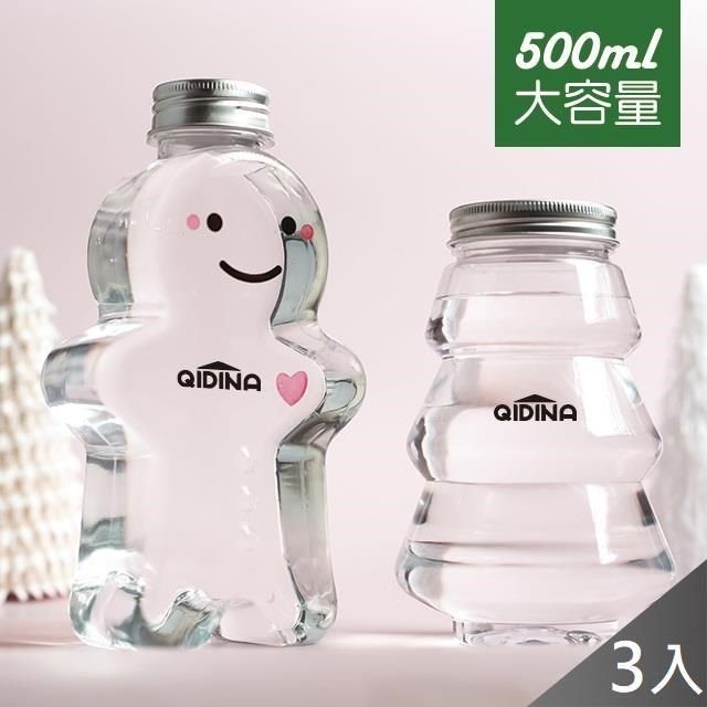 藻土屋 【南紡購物中心】 聖誕限定造型補充瓶500ml-薑餅人款X3