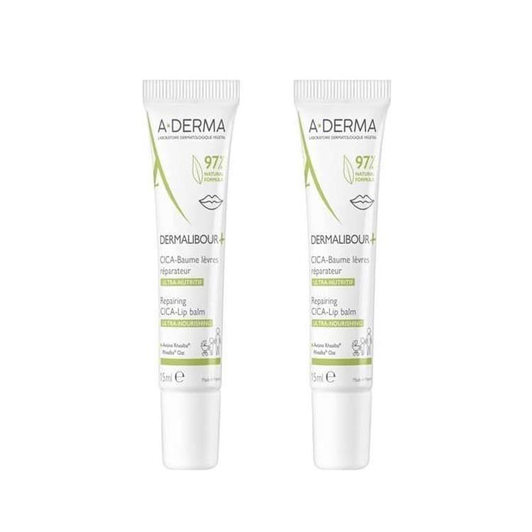 A-DERMA 艾芙美 【南紡購物中心】 Aderma 新葉全效保護護唇霜15ml 2入 特惠瓶