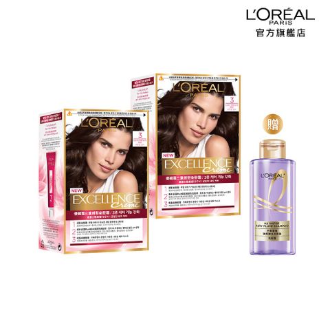 【LOREAL Paris 巴黎萊雅】優媚霜三重護髮染髮霜X2