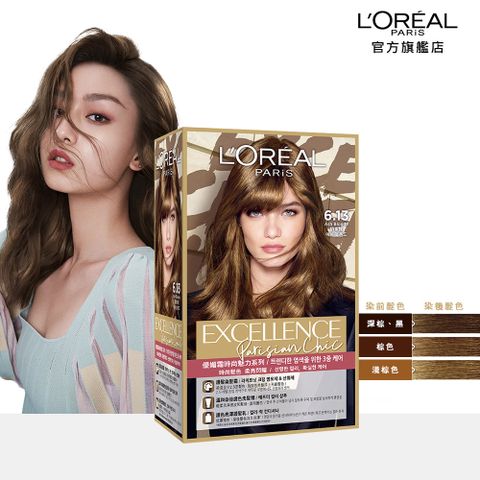 LOREAL Paris 巴黎萊雅 優媚霜時尚魅力系列 護髮染髮霜172g 多色可選