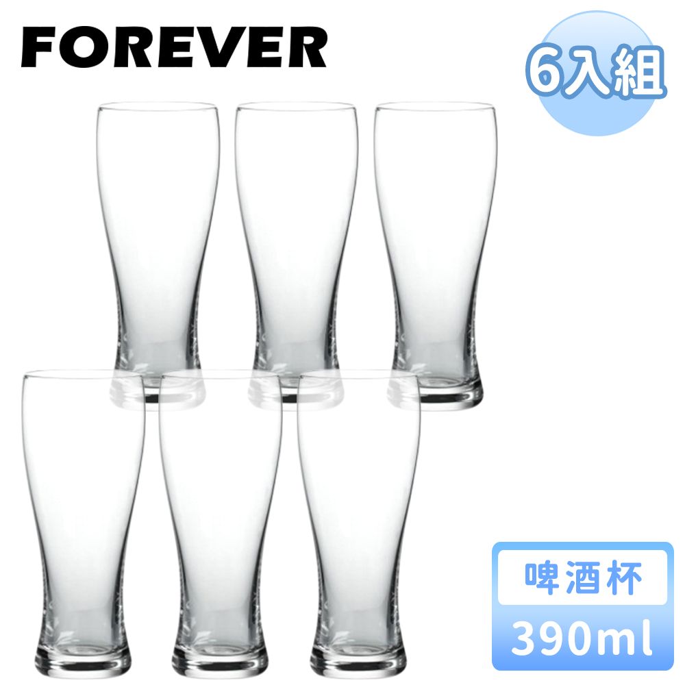FOREVER 鋒愛華啤酒杯/雞尾酒杯/調酒杯/果汁杯390ML-6入組