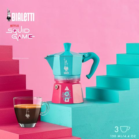 Bialetti 比亞樂堤 魷魚遊戲聯名限量款-經典摩卡壺MOKA-3杯份