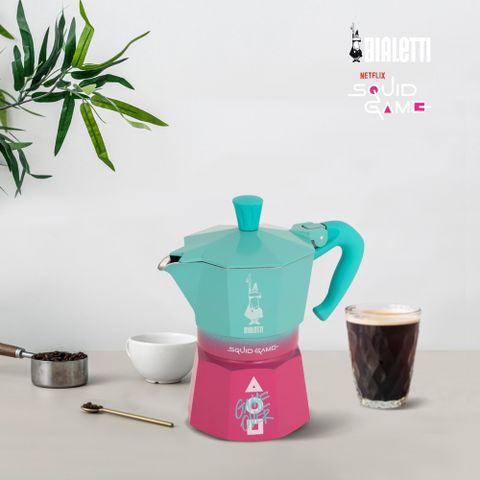 【Bialetti 比亞樂堤】 魷魚遊戲聯名限量款-經典摩卡壺MOKA-3杯份