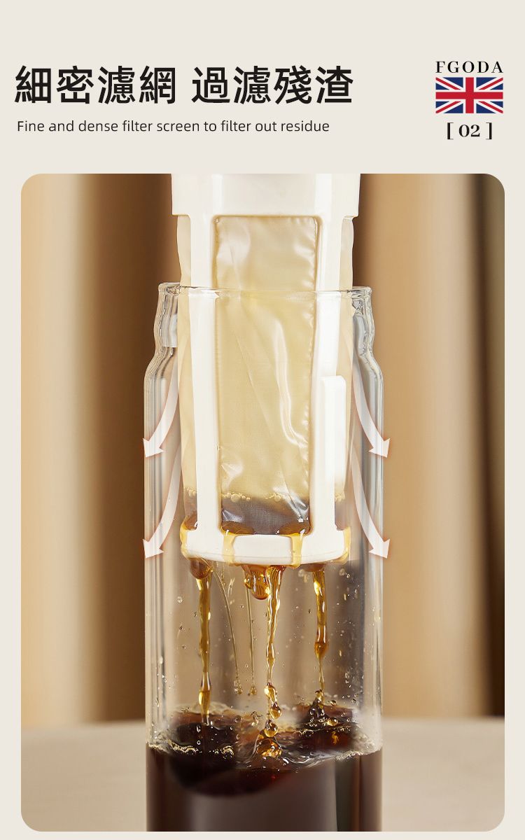 細密濾網 過濾殘渣Fine and dense filter screen to filter out residueFGODA02]