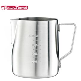 Tiamo 專業內外刻度不鏽鋼拉花杯600cc-砂光款(HC7084)