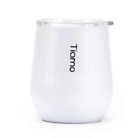 Tiamo 真空陶瓷弧形杯 200ml-白色(HE5156W)