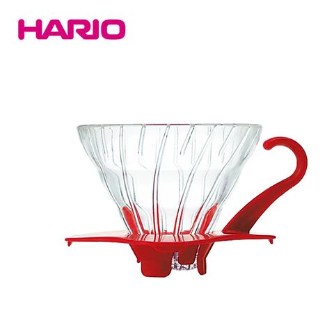 HARIO授權特約經銷商HARIO V60紅色01玻璃濾杯 VDG-01R