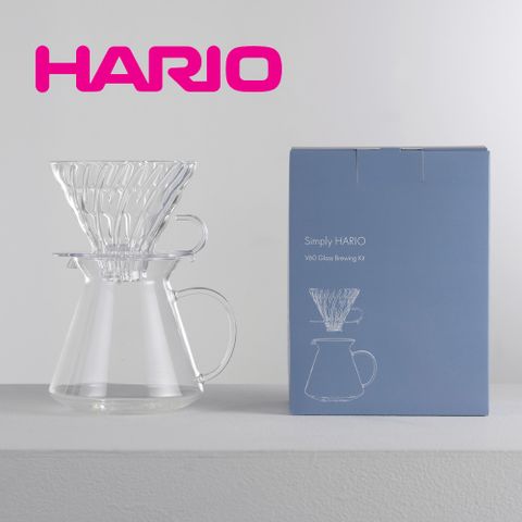 HARIO SIMPLY V60清透玻璃手沖組 / S-VGBK-02-T