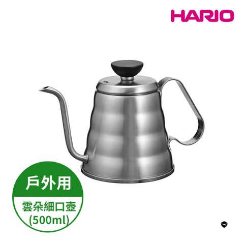 HARIO V60戶外旅行露營登山用不鏽鋼迷你雲朵手沖細口壺 500ml O-VKB-70-HSV