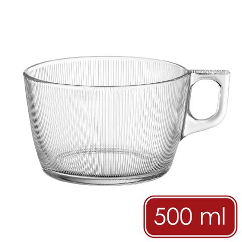 《EXCELSA》Luminarc玻璃馬克杯(豎紋500ml)