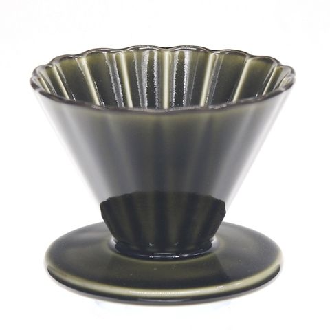 日本製 美濃燒小兵窯陶瓷濾杯02-綠色