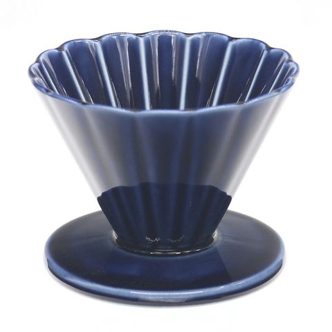 日本製 美濃燒小兵窯陶瓷濾杯02-藍色