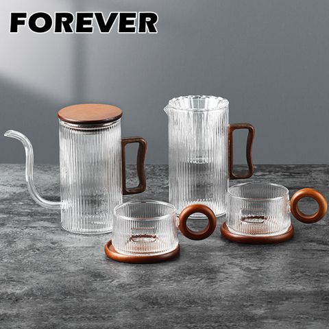 FOREVER 鋒愛華 【日本】日式手沖咖啡用具5件組