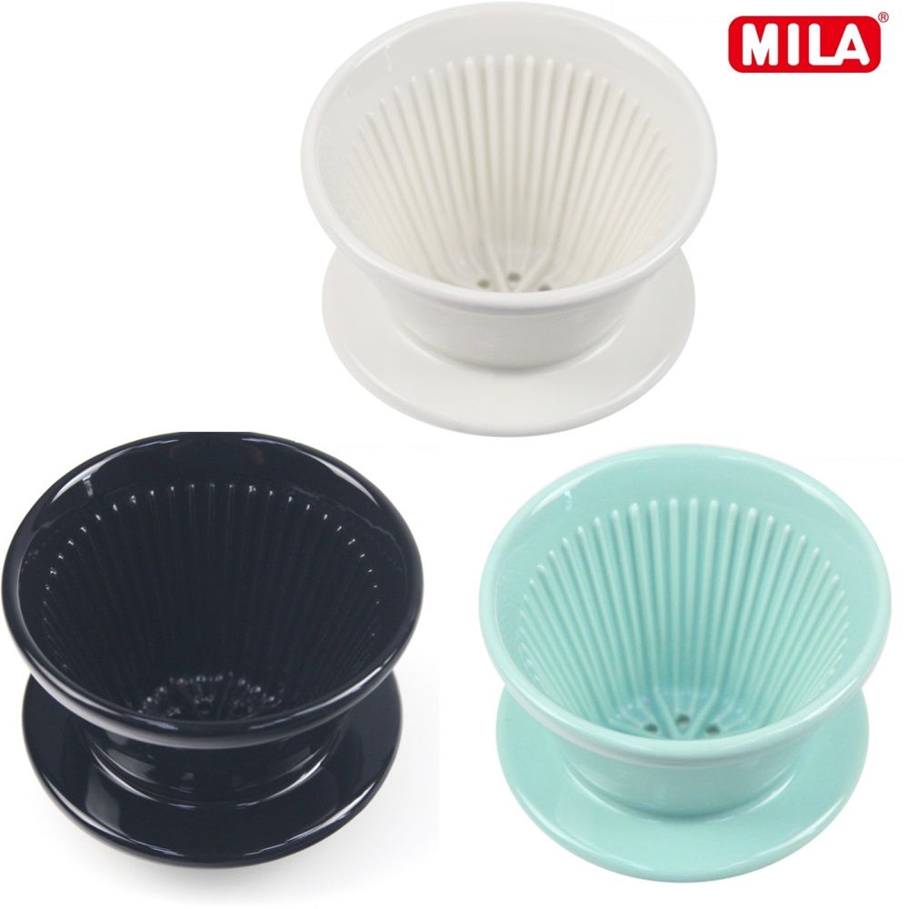 MILA  陶瓷蛋糕濾杯(咖啡濾杯)(適合1-4人)+Kalita 155蛋糕形濾紙-漂白50枚