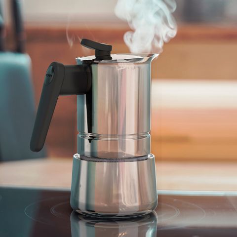 《PEDRINI》Steelmoka不鏽鋼摩卡壺(銀4杯) | 濃縮咖啡 摩卡咖啡壺