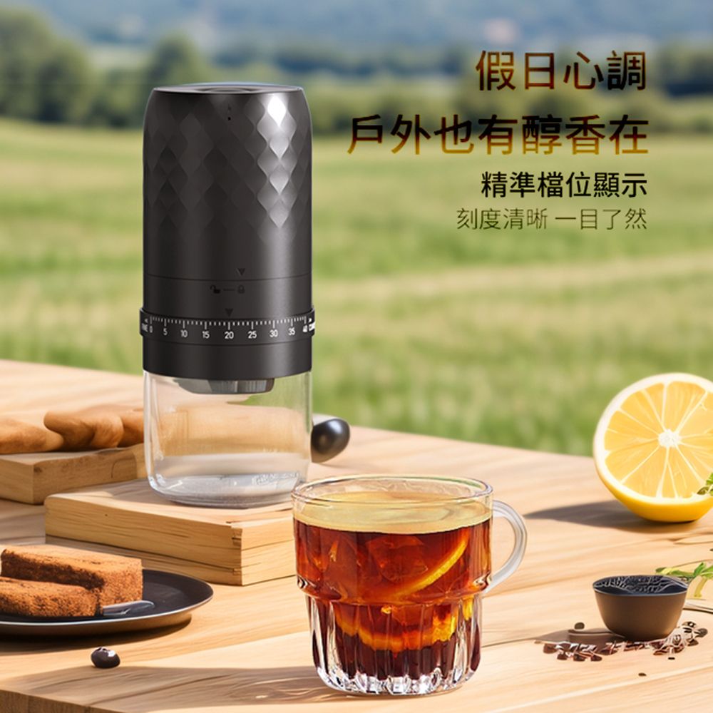 HADER 電動咖啡豆研磨機 意式咖啡自動磨粉機 便攜小型咖啡機